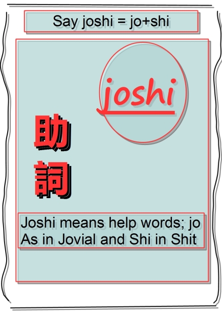 Joshi, the help words of Japanese Language 