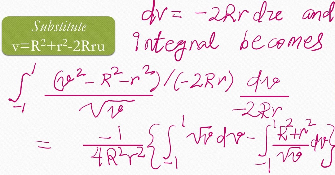 Magnetic vector potential of a rotating uniformly charged shell. Changing variable of integration we evaluate the required integral to find vector potential.